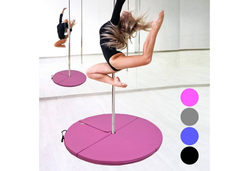 TRUTZHOLM Bodenschutzmatte Pole Dance Matte 5 cm dick Ø 120 cm pink Tanzstangenmatte Matte von TRUTZHOLM