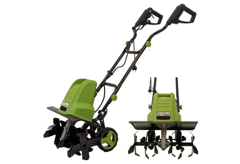 TRUTZHOLM Gartenhacke Motorhacke 24 Hackmesser 1500W Bodenhacke Transporträder klappbar, 45 cm Arbeitsbreite, Artikel, 1 St., Ergonimisches Design von TRUTZHOLM