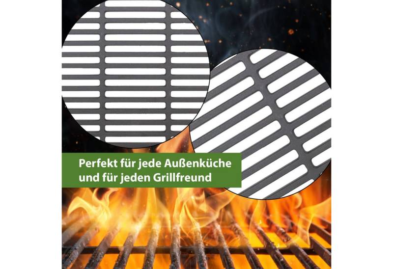 TRUTZHOLM Grillrost 45x26cm rechteckig emailliert Rost Grillgitter Gusseisen Grillplatte von TRUTZHOLM
