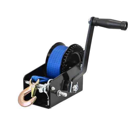 TRUTZHOLM Gurtwinde 1133 kg / 2500 lbs Polyestergurt Gurtlänge 10 m Gurtbreite 5 cm Lasthaken mit Sicherheitsbügel Sperrhebel 23 cm Handkurbel ergonomisch Bootswinde Handwinde TRUTZHOLM Gurtwinde 1133 kg / 2500 lbs Polyestergurt Gurtlänge 10 m Gurtbreite 5 cm Lasthaken mit Sicherheitsbügel Sperrhebel 23 cm Handkurbel ergonomisch Bootswinde Handwinde von TRUTZHOLM