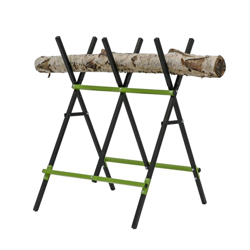 TRUTZHOLM Holzsägebock klappbar Stahl verstellbar Sägebock für Handsäge und Kettensäge schwarz/grün TRUTZHOLM Holzsägebock klappbar Stahl verstellbar Sägebock für Handsäge und Kettensäge schwarz/grün von TRUTZHOLM
