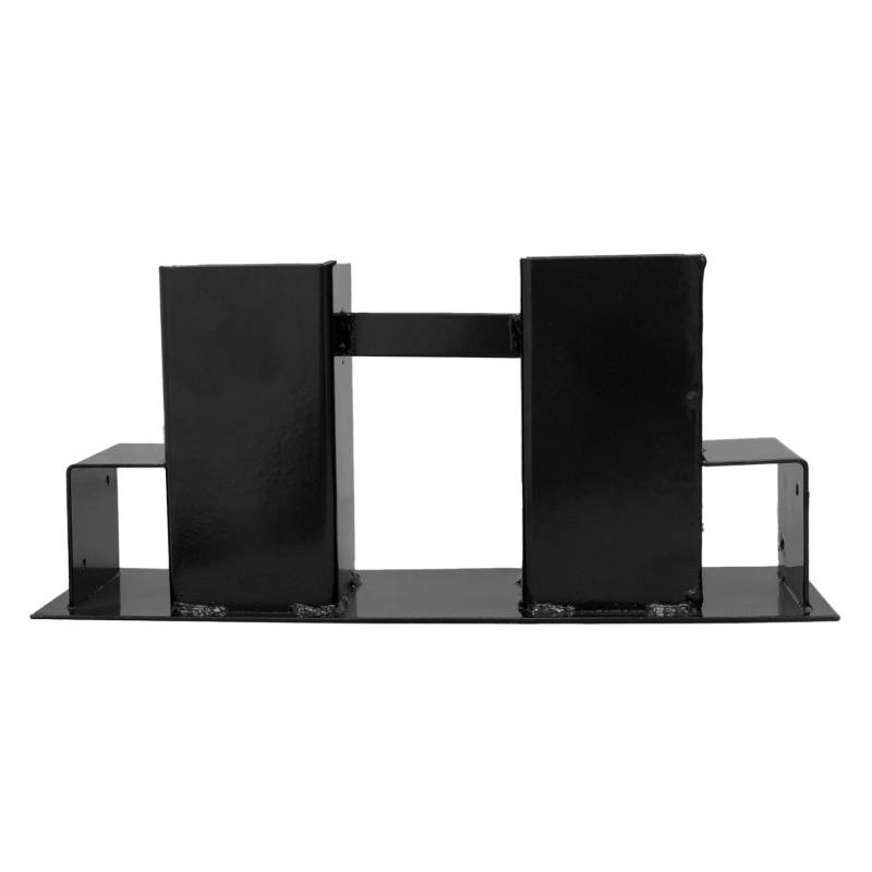 TRUTZHOLM Holzstapelhilfe 2er Set Halterung 34x10cm Lackierter Stahl Schwarz von TRUTZHOLM