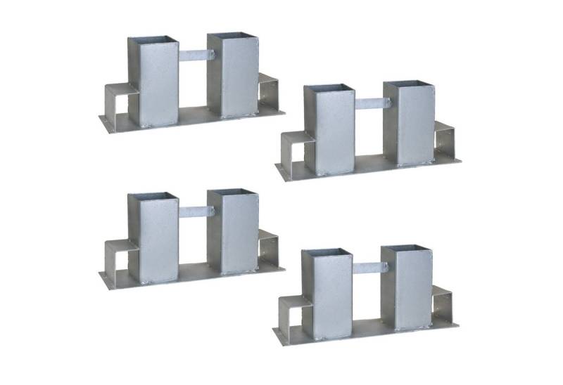TRUTZHOLM Kaminholzregal Holzstapelhilfe Stapelhilfe Holzstapelhalter Kaminholzregal 4 Stück, BxTxH:10x34x15 cm, (4er Set, 4-St), Geeignet für Kanthölzer 70x70 mm (senkrecht) und 40x60 mm (waagerecht) von TRUTZHOLM