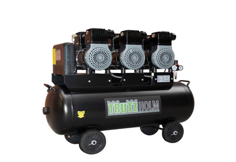 TRUTZHOLM Kompressor Flüster Luftdruckkompressor 100L Kessel 62 dB leise 4500W - 738L/min, max. 8 bar, 100 l, Kompressor von TRUTZHOLM