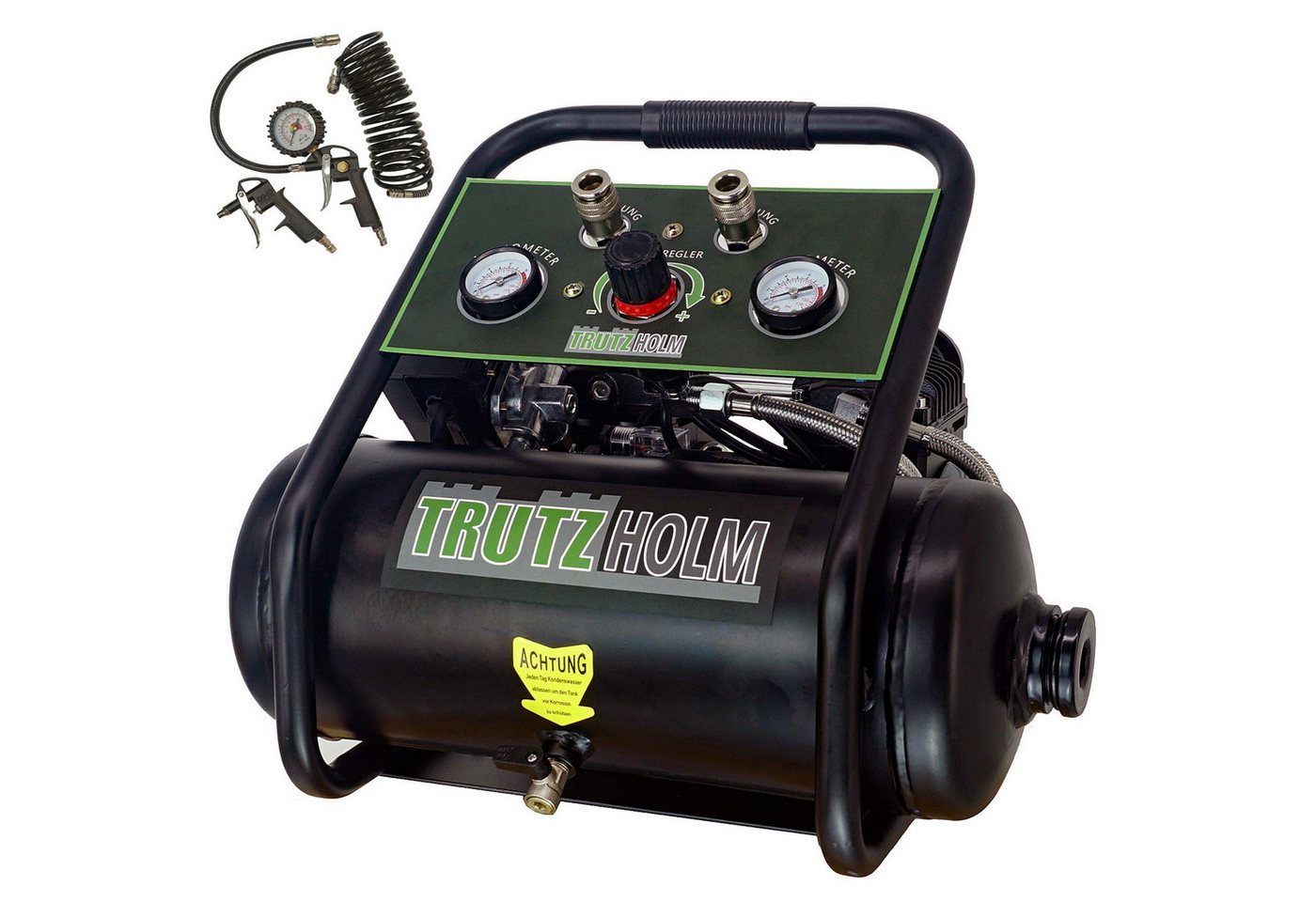 TRUTZHOLM Kompressor Premium Flüsterkompressor Brushless Silent 9 L leise inkl. Zubehör, max. 8 bar, 9 l, Komplett-Set TRUTZHOLM Kompressor Premium Flüsterkompressor Brushless Silent 9 L leise inkl. Zubehör, max. 8 bar, 9 l, Komplett-Set von TRUTZHOLM