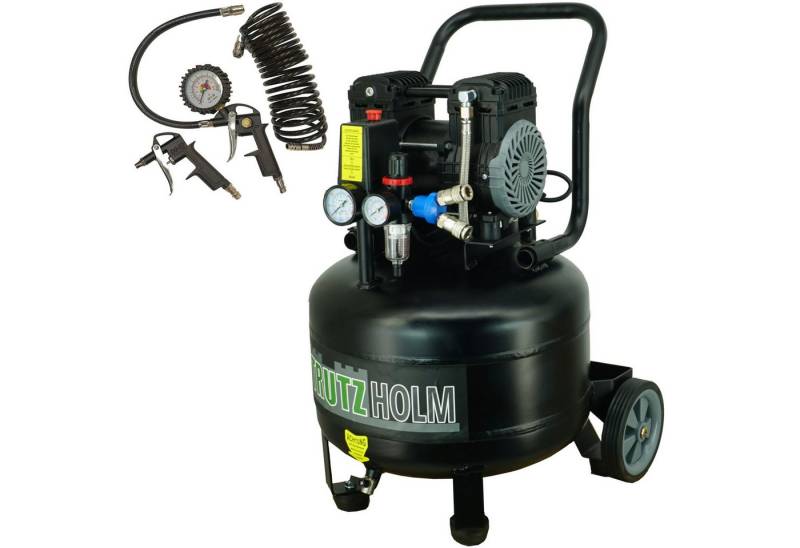 TRUTZHOLM Kompressor Silent Flüsterkompressor 36L vertikal leise 900 W, 8 bar inkl. Zubehör, max. 8 bar, 36 l, Artikel, Mobilität & Bedienkomfort,Leiser Betrieb von TRUTZHOLM