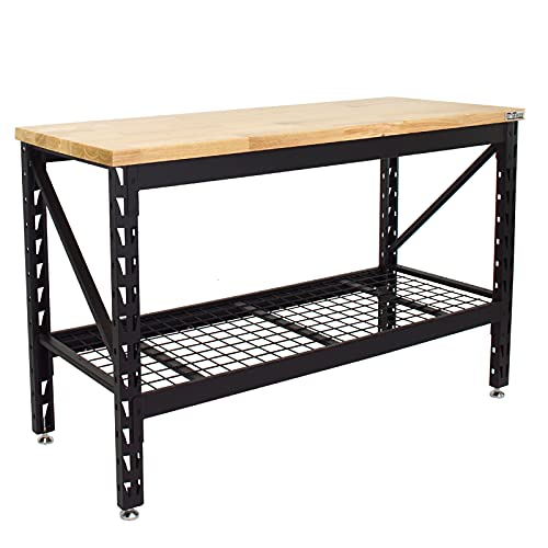 TRUTZHOLM Professionelle Werkbank Werktisch Arbeitstisch bis 500 kg belastbar Massive Arbeitsplatte Stecksystem Werkbank 153x62x99 cm | Montagewerkbank Werkstatttisch Werkstatt TRUTZHOLM Professionelle Werkbank Werktisch Arbeitstisch bis 500 kg belastbar Massive Arbeitsplatte Stecksystem Werkbank 153x62x99 cm | Montagewerkbank Werkstatttisch Werkstatt von TRUTZHOLM