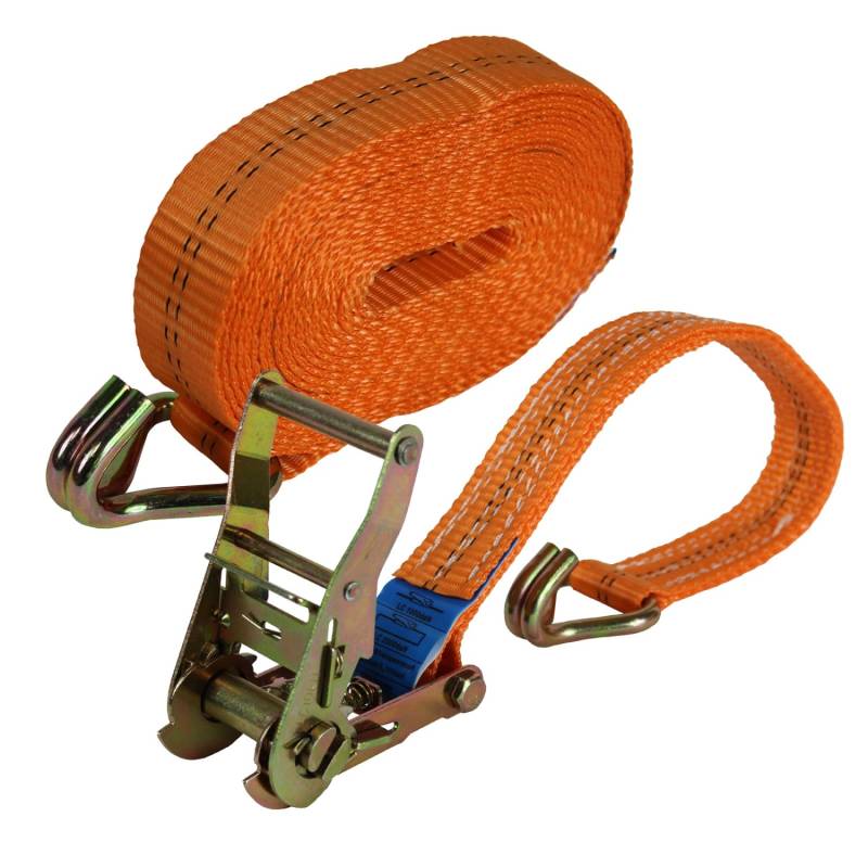 TRUTZHOLM Profi Ratschen Spanngurt 2 Teilig 6m 2t  2000kg TÜV GS Orange von TRUTZHOLM