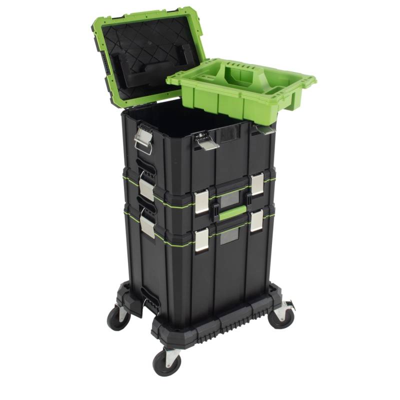 TRUTZHOLM Profi Stapelboxen 3 Boxen mit Tragegriffen Rollbrett TRUTZHOLM Profi Stapelboxen 3 Boxen mit Tragegriffen Rollbrett von TRUTZHOLM