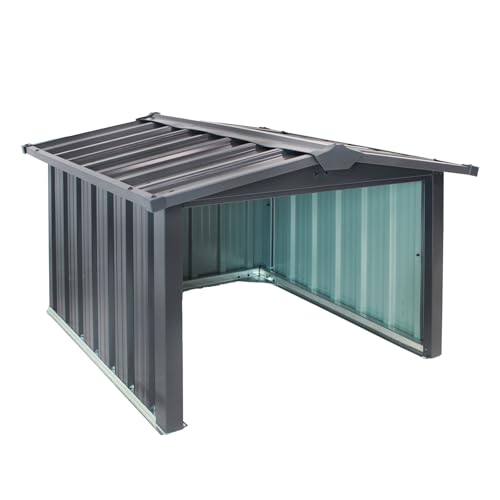 TRUTZHOLM Rasenmährobotergarage mit Satteldach B 87 x T 88,5 x H 59,5 aus verzinktem Stahl Mähroboterüberdachung Carport anthrazit TRUTZHOLM Rasenmährobotergarage mit Satteldach B 87 x T 88,5 x H 59,5 aus verzinktem Stahl Mähroboterüberdachung Carport anthrazit von TRUTZHOLM