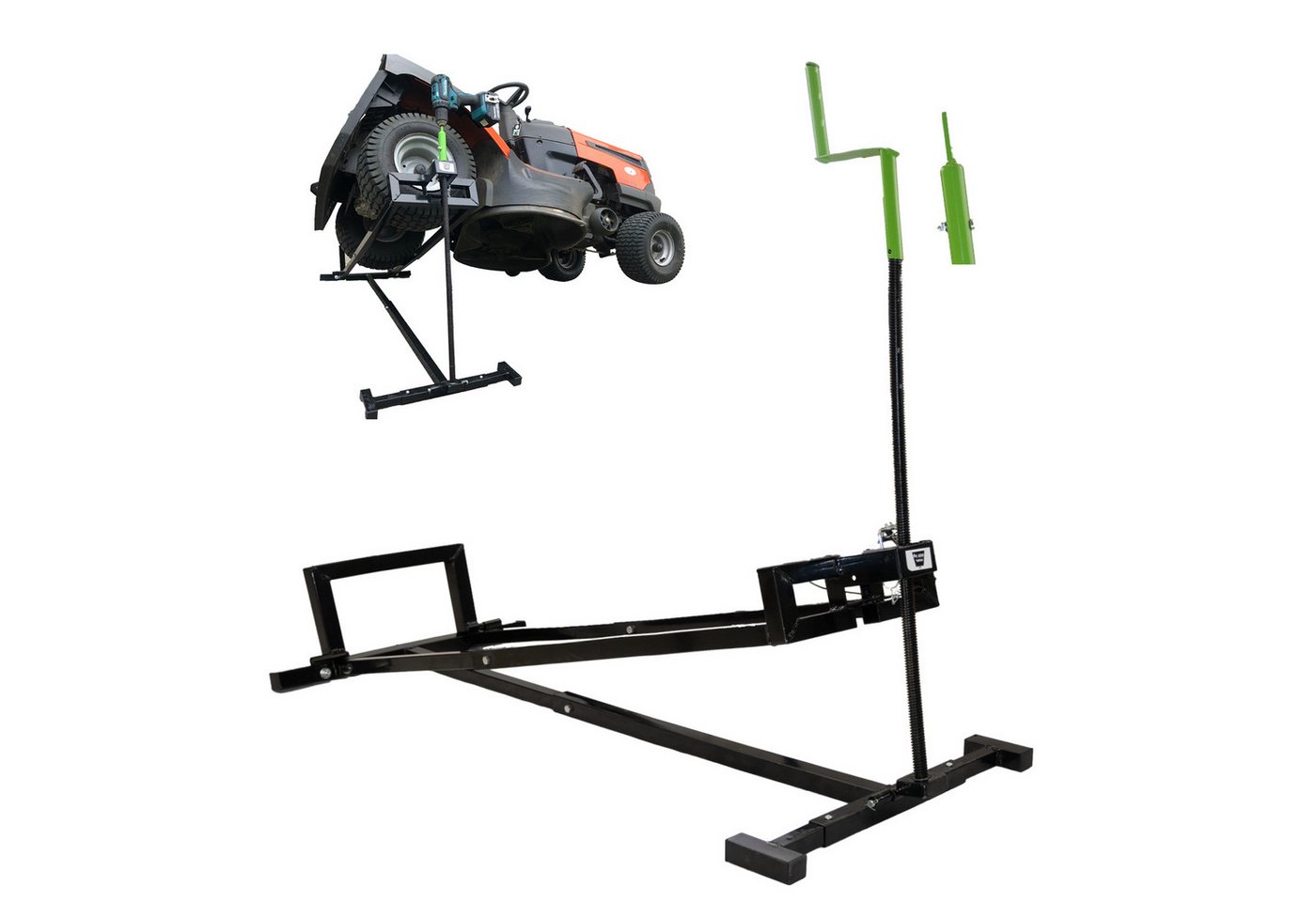 TRUTZHOLM Rasentraktor Rasentraktorheber 115 x 50 cm 400 kg Handkurbel + Adapter 24mm stufenl, Set TRUTZHOLM Rasentraktor Rasentraktorheber 115 x 50 cm 400 kg Handkurbel + Adapter 24mm stufenl, Set von TRUTZHOLM