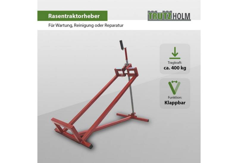TRUTZHOLM Rasentraktor Rasentraktorheber 400kg 24mm Gewindestange Hebevorrichtung, 0 cm Schnittbreite, Set von TRUTZHOLM