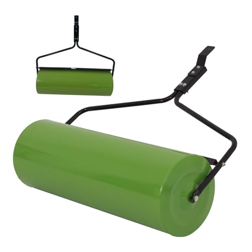 TRUTZHOLM Rasenwalze 97 cm für Rasentraktor ATV befüllbar Wasser oder Sand bis 95 L Schmutzabweiser Gartenwalze Ackerwalze von TRUTZHOLM
