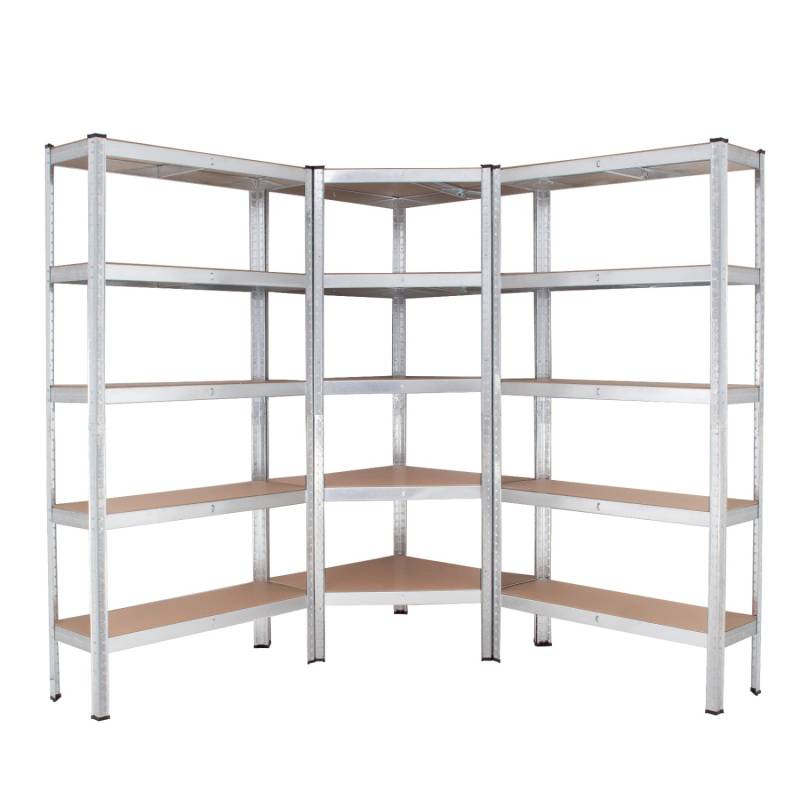 TRUTZHOLM Regalsystem 3 Teilig 1x Eckregal 180x75x75x30x30 cm Und 2x Lagerregal 180x90x30 cm 2625 kg von TRUTZHOLM