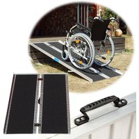 Trutzholm ® - trutzholm Rollstuhlrampe klappbar 213 cm Traglast 272 kg Alu grau schwarz beschichtet Auffahrrampe von TRUTZHOLM