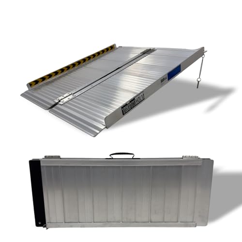 TRUTZHOLM Rollstuhlrampe klappbar 91 cm Traglast 272 kg Alu grau Auffahrrampe von TRUTZHOLM