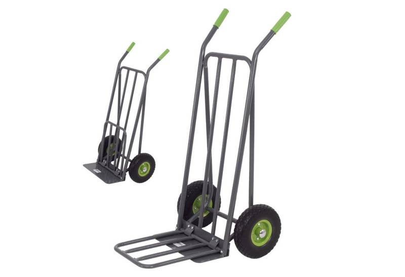 TRUTZHOLM Sackkarre Paketkarre mit extra Ladefläche 42 cm Traglast 250 kg Stahlrahmen, Klappbar von TRUTZHOLM