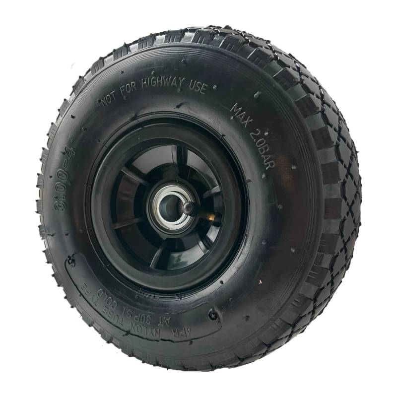 TRUTZHOLM Sackkarrenrad Luftrad 260x85mm 3.00-4 Nabenlänge 60mm Versetzt Schwarz von TRUTZHOLM