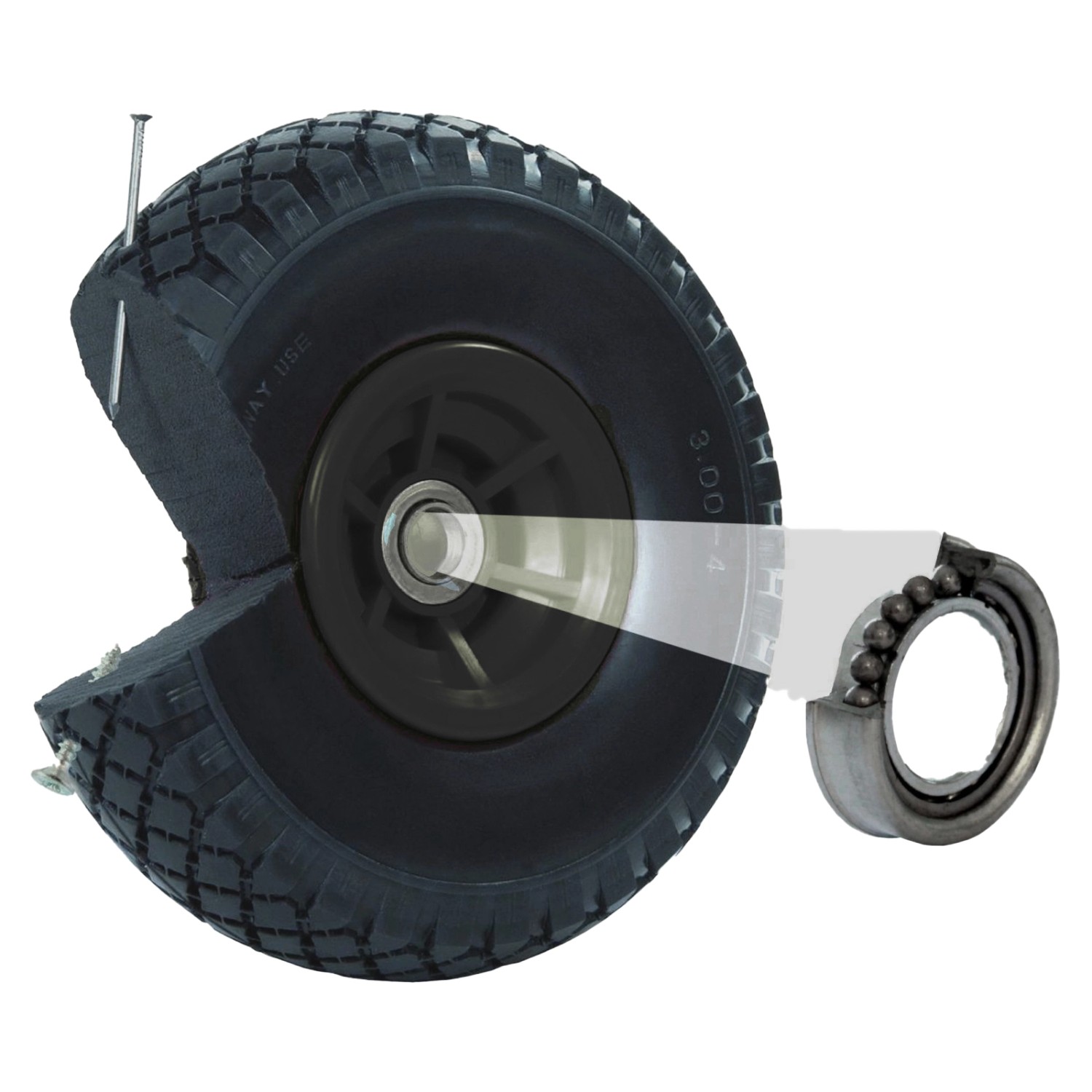 TRUTZHOLM Sackkarrenrad PU Rad 260x85mm 3.00-4 60 mm Durchmesser 20mm Schwarz TRUTZHOLM Sackkarrenrad PU Rad 260x85mm 3.00-4 60 mm Durchmesser 20mm Schwarz von TRUTZHOLM