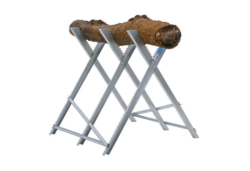 TRUTZHOLM Sägebock Holzsägebock klappbar 82x80x77 cm Stahl verzinkt 150 kg Traglast, angenehmes Arbeiten,stufenlose Verstellung,verzinkte Metallprofile von TRUTZHOLM