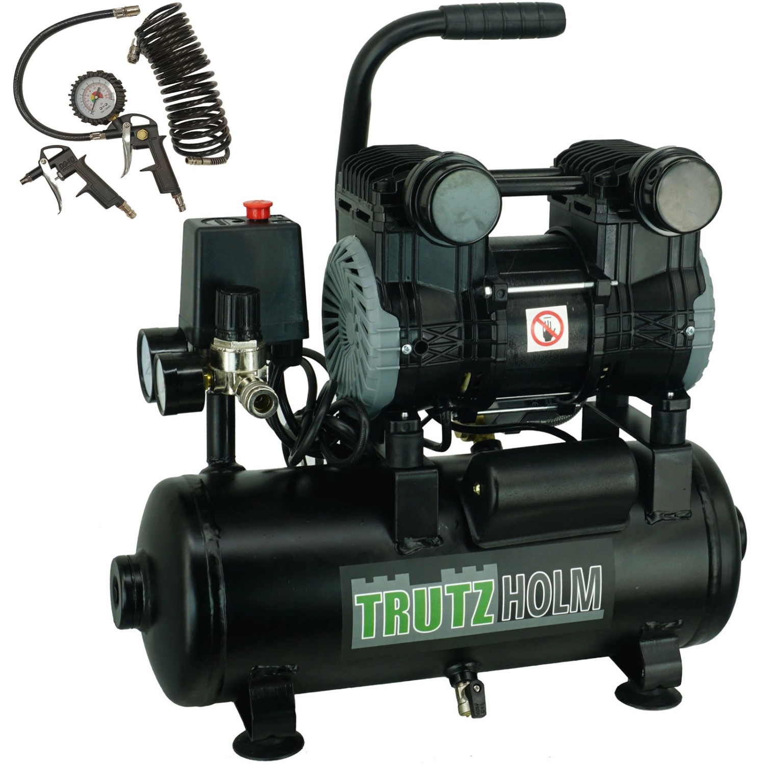 TRUTZHOLM Silent Flüsterkompressor 9L Kompressor Tragbar Leise Ölfrei 900W 57dB 8 Bar TRUTZHOLM Silent Flüsterkompressor 9L Kompressor Tragbar Leise Ölfrei 900W 57dB 8 Bar von TRUTZHOLM