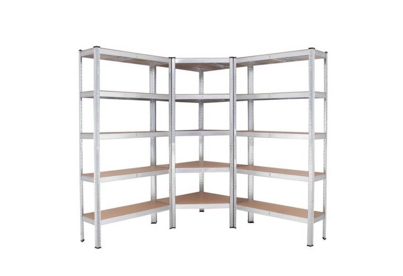 TRUTZHOLM Steckregal 3-teilig 1x Eckregal 180x75x75x30x30 cm & 2xLagerregal 180x90x30cm von TRUTZHOLM