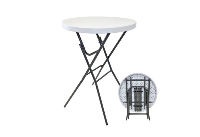 TRUTZHOLM Stehtisch klappbar Ø 80 cm Tischplatte Höhe 110 cm Partytisch Bistrotisch (Tisch), Pflegeleicht von TRUTZHOLM