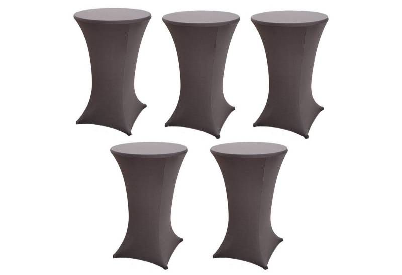 TRUTZHOLM Stehtischhusse 5x Stehtischhusse Stretch 70 cm anthrazit Tischdecke Husse Bistrotisch, strapazierfähig von TRUTZHOLM