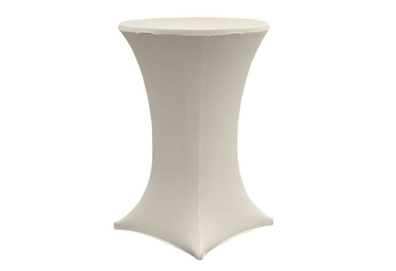 TRUTZHOLM Stehtischhusse Stehtischhusse Stretch 70 cm beige Tischdecke Husse Bistrotisch, strapazierfähig, pflegeleicht, bügelfrei von TRUTZHOLM