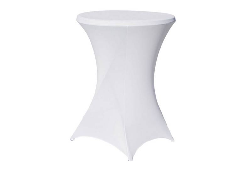 TRUTZHOLM Stehtischhusse Stehtischhusse Stretch weiß Ø 80cm Tischhusse Bistrotisch Partytisch, Pflegeleicht von TRUTZHOLM