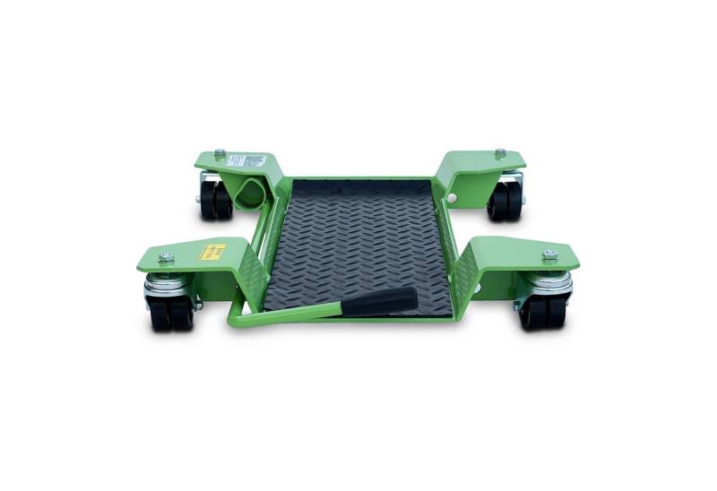 TRUTZHOLM Transportroller Rangierhilfe für Motorrad mit Ständer grün 54x19 cm Last bis 250kg, (1 Stück) von TRUTZHOLM