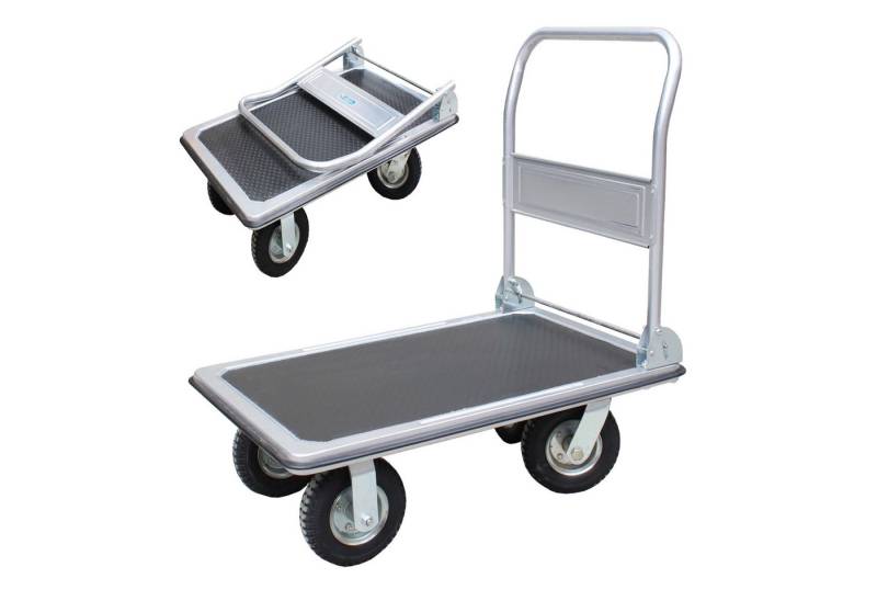 TRUTZHOLM Transportwagen Plattformwagen 300 kg luftbereift Handwagen Transportkarre von TRUTZHOLM