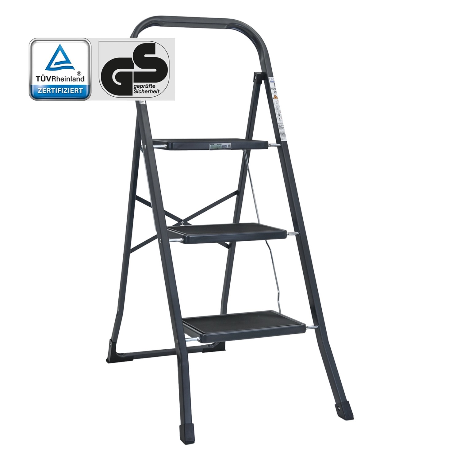 TRUTZHOLM Trittleiter 3 Stufen Klappbar TÜV/GS 150 kg Anti-Rutsch Trittflächen Anthrazit TRUTZHOLM Trittleiter 3 Stufen Klappbar TÜV/GS 150 kg Anti-Rutsch Trittflächen Anthrazit von TRUTZHOLM
