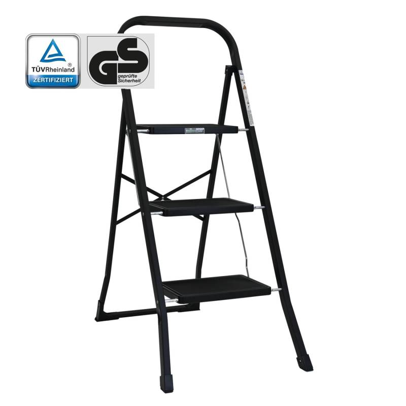 TRUTZHOLM Trittleiter 3 Stufen Klappbar TÜV/GS 150 kg Anti-Rutsch Trittflächen Schwarz TRUTZHOLM Trittleiter 3 Stufen Klappbar TÜV/GS 150 kg Anti-Rutsch Trittflächen Schwarz von TRUTZHOLM