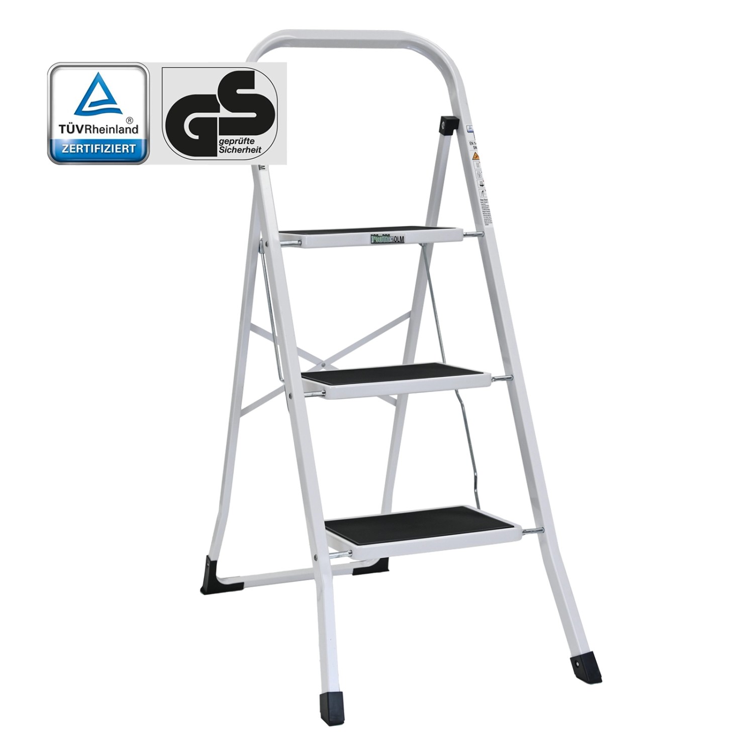 TRUTZHOLM Trittleiter 3 Stufen Klappbar TÜV/GS 150 kg Anti-Rutsch Trittflächen Weiß TRUTZHOLM Trittleiter 3 Stufen Klappbar TÜV/GS 150 kg Anti-Rutsch Trittflächen Weiß von TRUTZHOLM