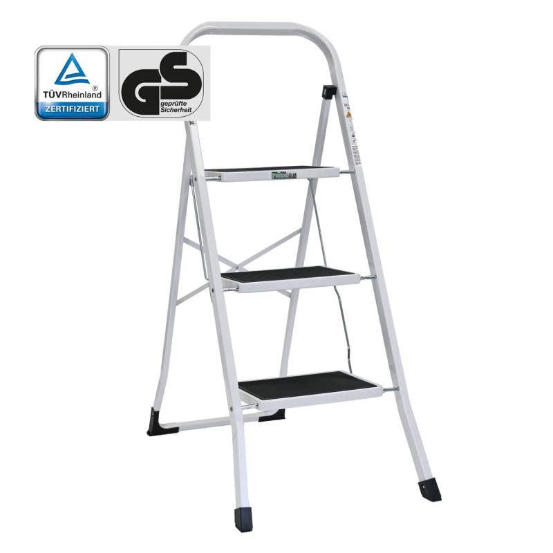 TRUTZHOLM Trittleiter 3 Stufen Klappbar TÜV/GS 150 kg Anti-Rutsch Trittflächen Weiß TRUTZHOLM Trittleiter 3 Stufen Klappbar TÜV/GS 150 kg Anti-Rutsch Trittflächen Weiß von TRUTZHOLM