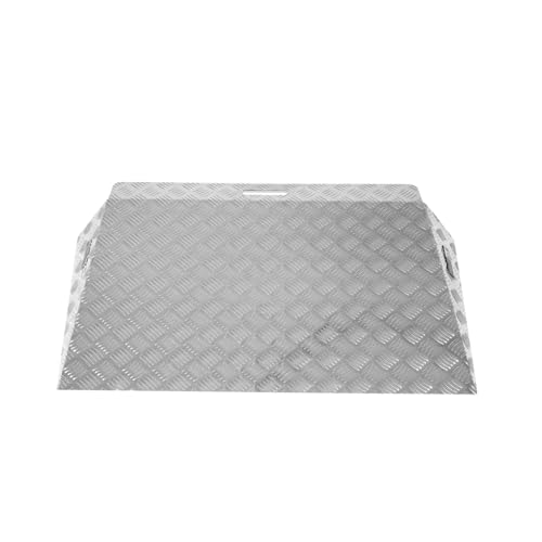 TRUTZHOLM Türschwellenrampe von 4-10 cm Höhe Traglast 250 kg Aluminium grau Stufenrampe Türrampe Überfahrhilfe (10-12 cm) von TRUTZHOLM