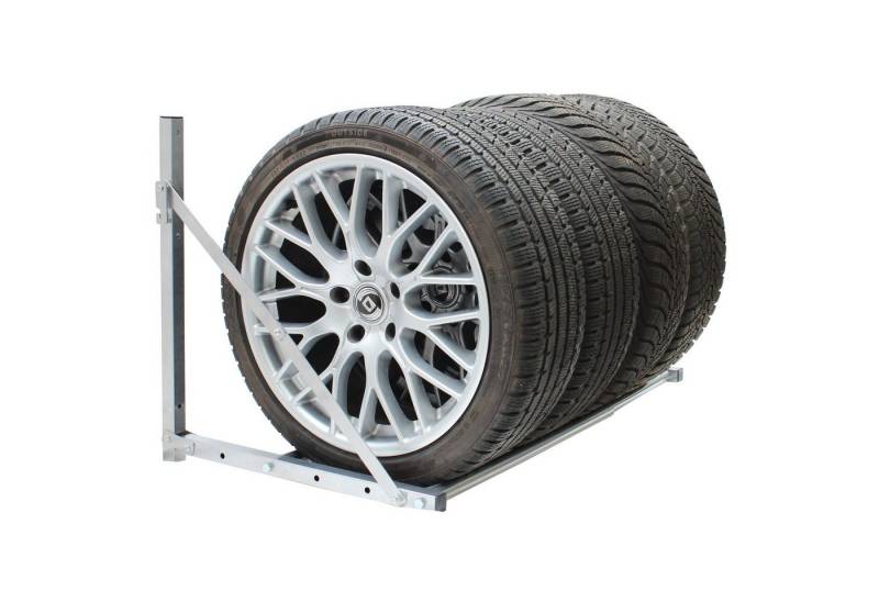 TRUTZHOLM Wandregal Reifenwandhalterung ausziehbar für 4 Räder Traglast 136 kg von TRUTZHOLM