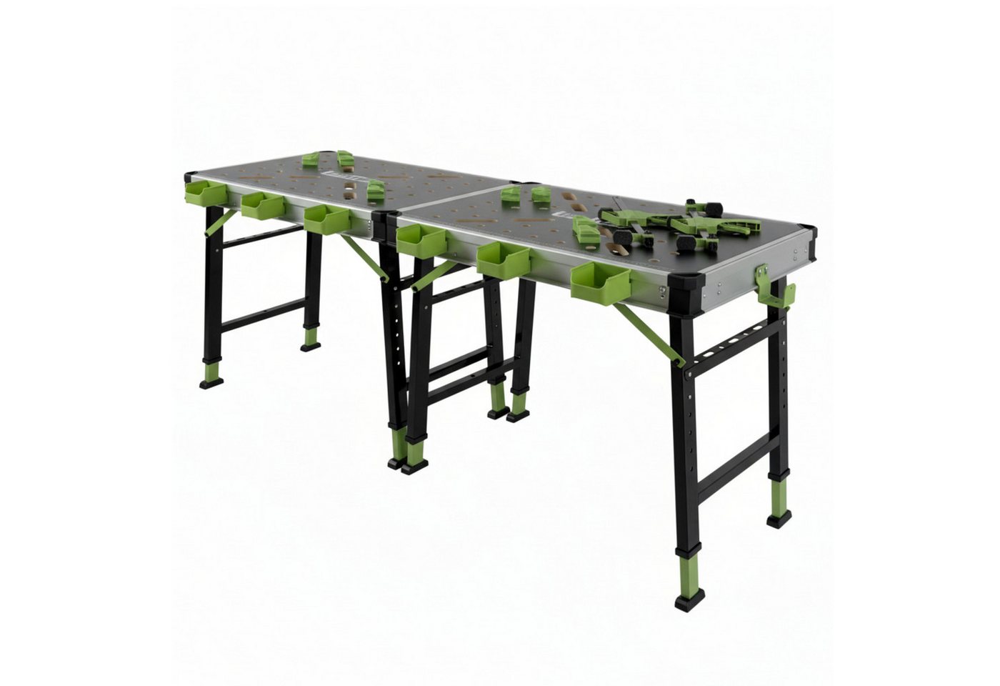 TRUTZHOLM Werkbank 2 x Werkbank klappbar höhenverstellbar bis 90 cm Multifunktionstisch von TRUTZHOLM