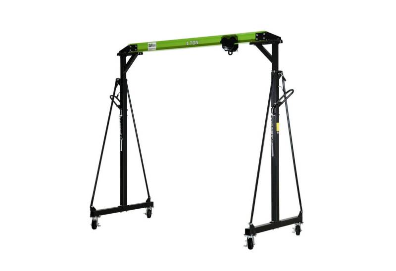 TRUTZHOLM Werkstattkran Portalkran mit Laufkatze Tragkraft 1 t Stahl Hubhöhe 2400 - 3600 mm, Höhenverstellbar von TRUTZHOLM