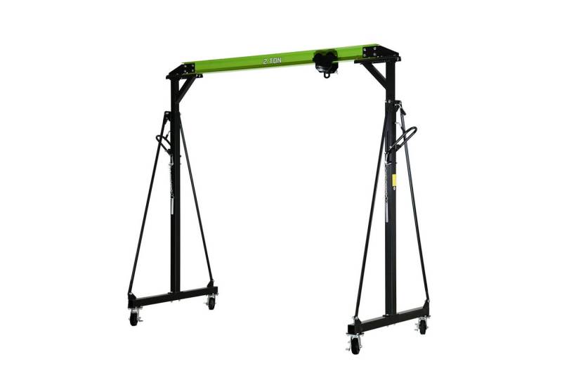 TRUTZHOLM Werkstattkran Portalkran mit Laufkatze Tragkraft 2 t Stahl Hubhöhe 2400 - 3600 mm, Tragkraft max.2t Kran 2 t inkl. Laufkatze Inkl. Laufkatze Höhenverstellbarer Kran, robustes Stahlgestell, Vollgummiräder, mobil von TRUTZHOLM