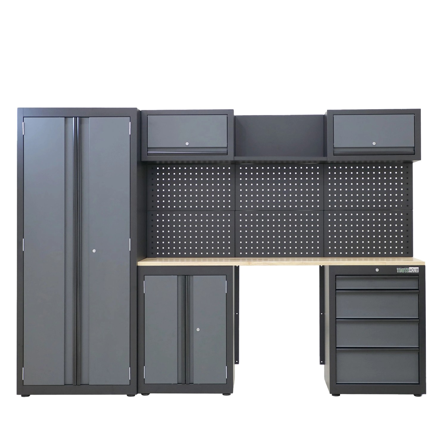 TRUTZHOLM Werkstattwand 13 Teile Modulares Werkstattschranksystem Aus Stahl Anthrazit TRUTZHOLM Werkstattwand 13 Teile Modulares Werkstattschranksystem Aus Stahl Anthrazit von TRUTZHOLM