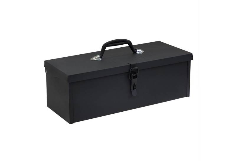 TRUTZHOLM Werkzeugkoffer Werkzeugkiste 38 x 16 x 12,5 cm ca. 7,5 L verschließbar (1-teilig), klappbar leer schwarz von TRUTZHOLM