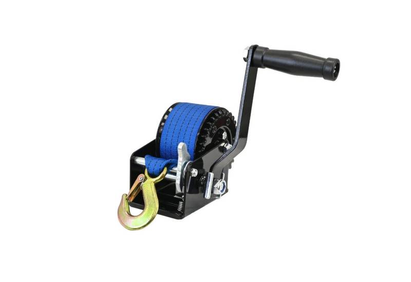 TRUTZHOLM Winde Gurtwinde 360 kg Gurtlänge 8 m Gurtbreite 5 cm mit Lasthaken, (1-St), Lasthaken mit Tropfenöffnung, Sperrhebel von TRUTZHOLM