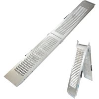 Trutzholm ® - trutzholm 1 x Auffahrrampe klappbar 189cm Tragkraft 200 kg Stahl grau geriffelt Verladerampe Rampe - silber von TRUTZHOLM