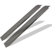 Trutzholm ® - trutzholm 2 x Auffahrrampe 150 cm Tragkraft 400 kg Alu grau profiliert Verladerampe Motorradrampe von TRUTZHOLM