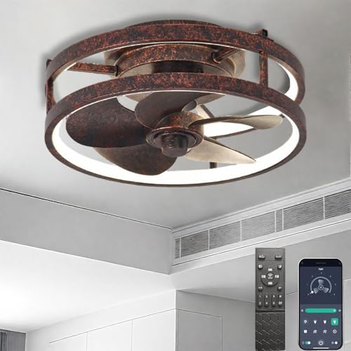 33cm Klein Deckenventilator mit Beleuchtung Leise Deckenlampe mit Ventilator LED Dimmbar Fan Deckenlampe mit Fernbedienung Lampe mit Ventilator Retro Ventilatorlicht für Schlafzimmer Esszimmer Balkon 33cm Klein Deckenventilator mit Beleuchtung Leise Deckenlampe mit Ventilator LED Dimmbar Fan Deckenlampe mit Fernbedienung Lampe mit Ventilator Retro Ventilatorlicht für Schlafzimmer Esszimmer Balkon von TRUYOK