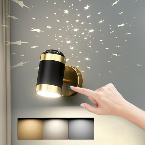 TRUYOK Kinder Wandleuchte mit Touch Schalter LED Dimmbar Nachttischlampe Modern Kinderzimmer Wandlampe Junge Mädchen Raumlampe Drehbar Nachtlicht für Babyzimmer Schlafzimmer Wohnzimmer Flur Gold von TRUYOK