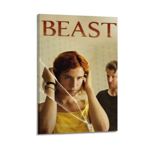 TRWQEVQWEG Beast Poster auf Leinwand, Wandkunstdruck, ästhetisches Poster, moderne Kunst, Gemälde für Wohnzimmer, 40 x 60 cm, Rahmenstil von TRWQEVQWEG