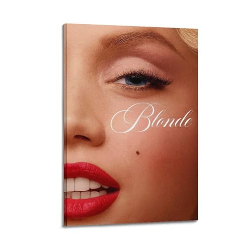 TRWQEVQWEG Blondes Poster auf Leinwand, Wandkunstdruck, ästhetisches Poster, moderne Kunst, Gemälde für Wohnzimmer, 30 x 45 cm, Rahmenstil von TRWQEVQWEG